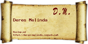 Deres Melinda névjegykártya