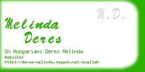 melinda deres business card
